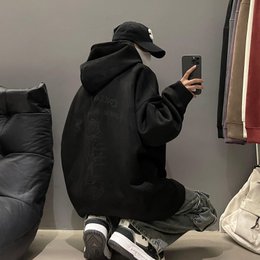 Women's Suede Hooded Sweater