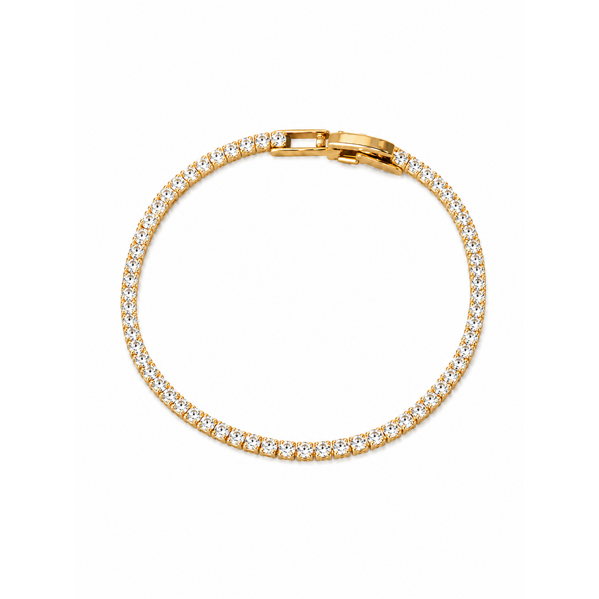 Tijdloze tennisarmband met diamantlook