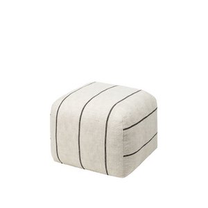 Pouf Sigrid - Beige/Schwarz - 1 Stück