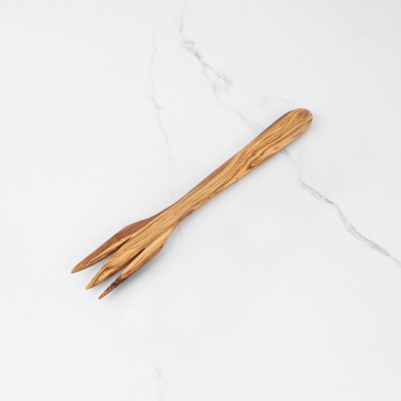 Olive Wood Salad Fork – Handmade Natural Wooden Utensils