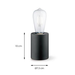 Home Sweet Home Industriel bordlampe Dry Rond - sort - 7,5/7,5/10cm