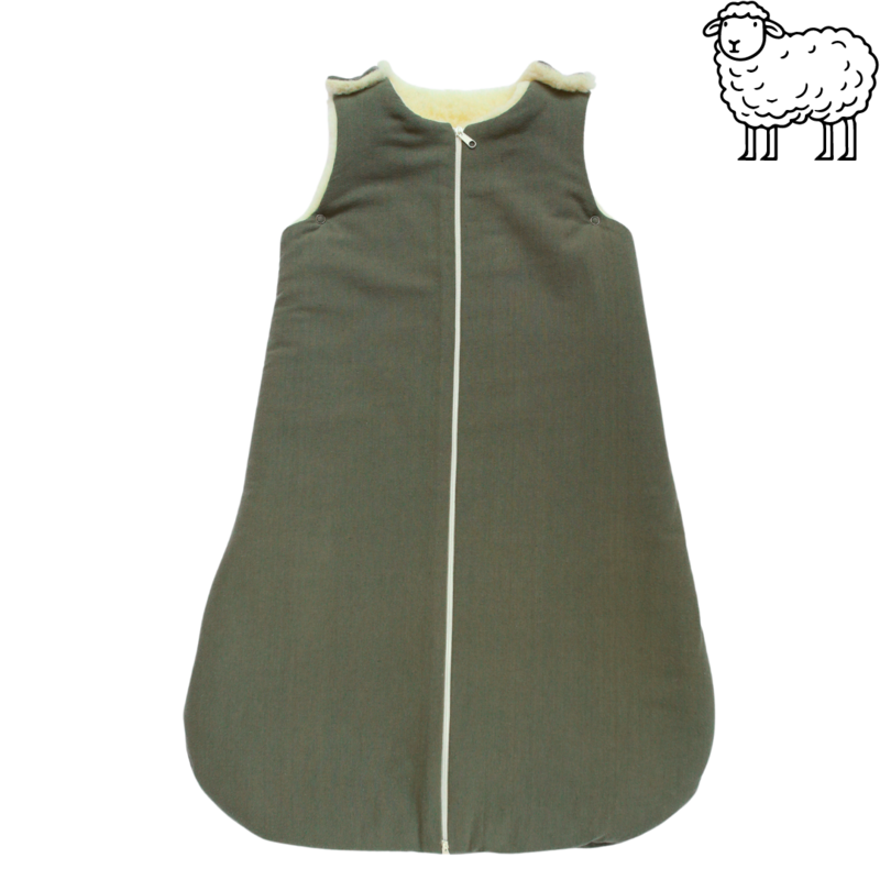 Natural baby sleeping bag – Wool - S/M Sheep wool