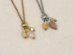 ketting Tiga gele aventurijn, zilver of goud roestvrijstaal