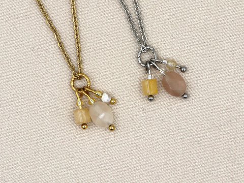 ketting Tiga gele aventurijn, zilver of goud roestvrijstaal