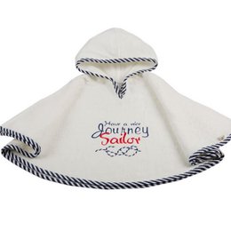 Set poncho per neonato in cotone biologico Sailor