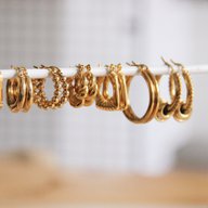EA554: Rustfrit stål creol oval 16mm "basic" - guld