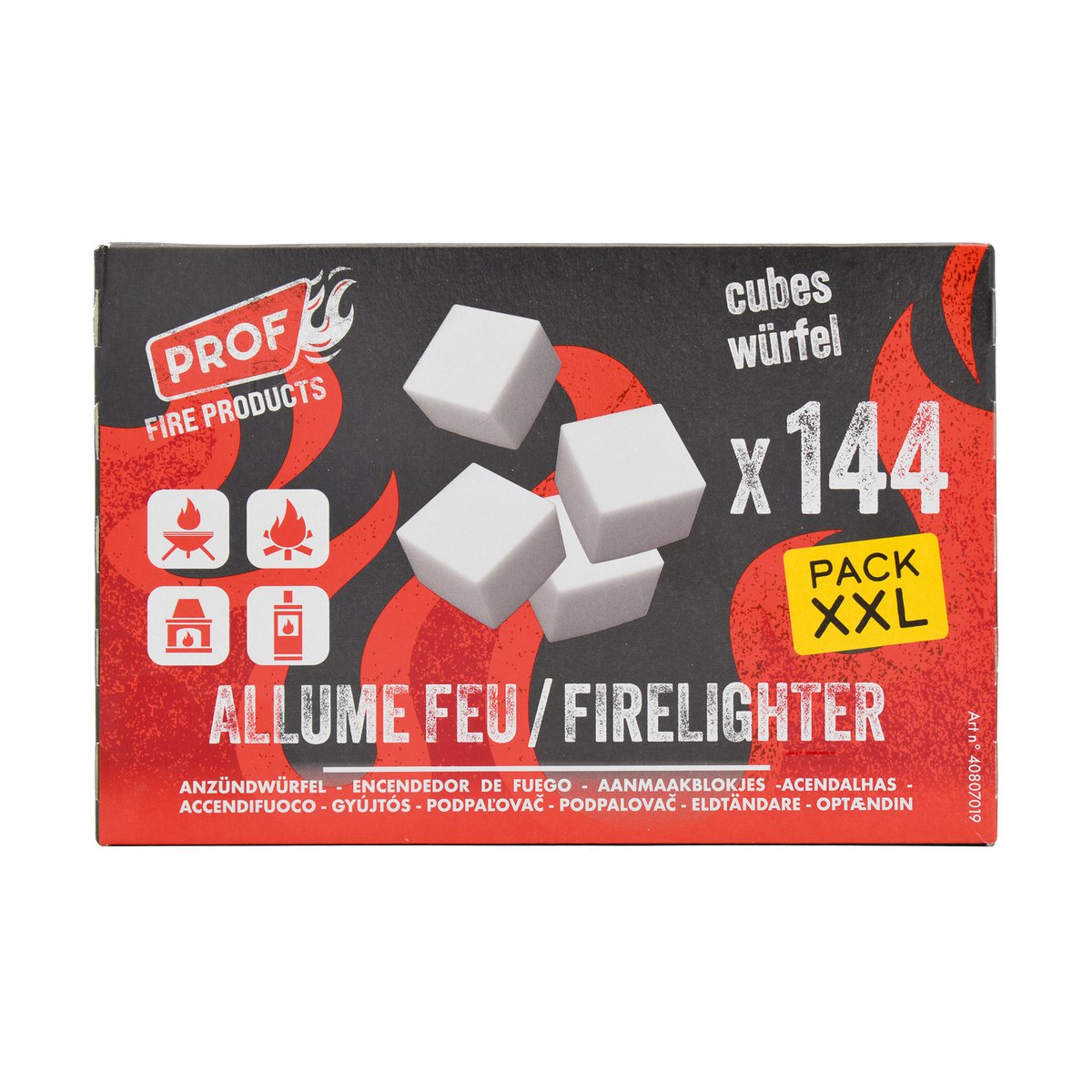 FEUERANZÜNDER WEISSE WÜRFEL x 144- PROF