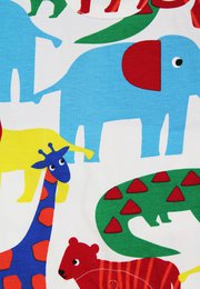 Bio-Baumwoll Kinder Latzhose mit Safari-Druck