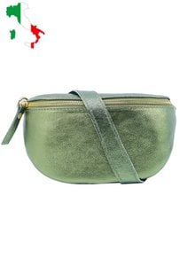 Belt bag in shiny metallic iridescent leather Size M IT2516