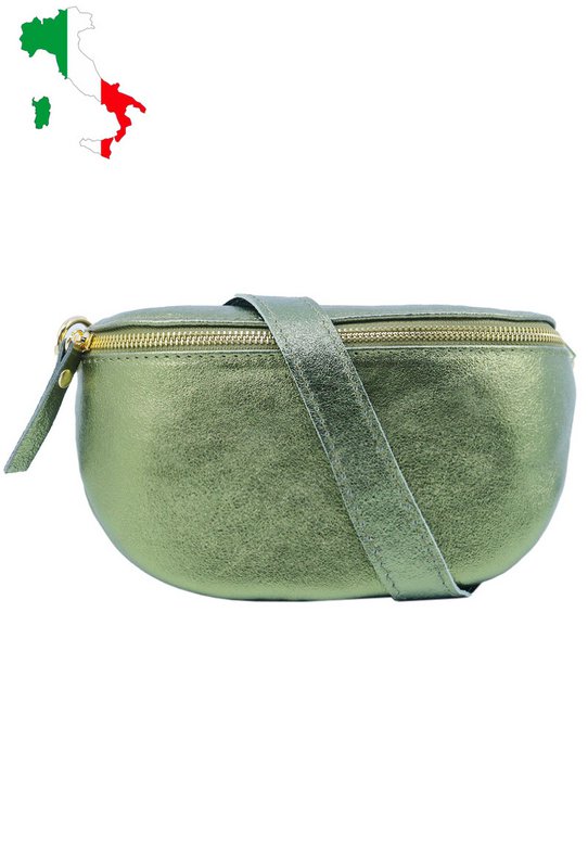 Riñonera en piel metalizada brillante iridiscente Talla M IT2516