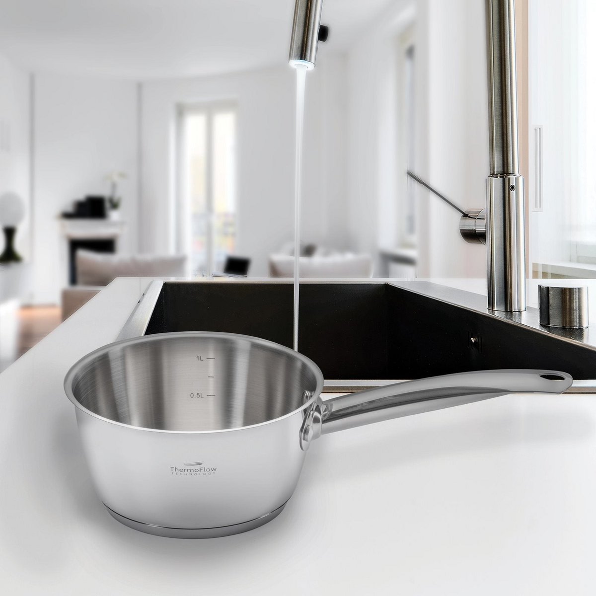 Pour & Cook Saucepan with glass lid - 16 cm