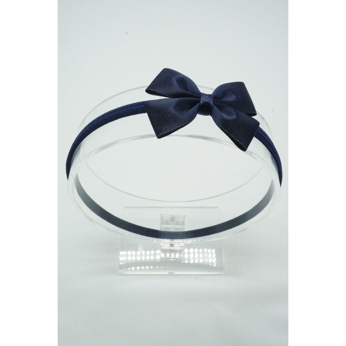 Nylon haarband metallic satijn regular mini