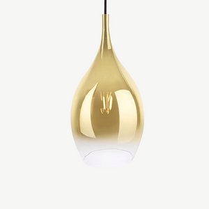 Drup Pendelleuchte, Goldglas, klein
