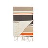 Flache traditionelle Fouta „HELIOS“ Schokolade 100x200