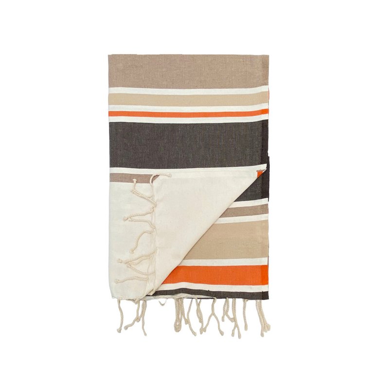 Fouta piatta tradizionale "HELIOS" Cioccolato 100x200 cm