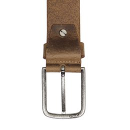 Herrengürtel Braunes italienisches Leder - 3,5 cm breit Casual Leder Damengürtel oder Herrengürtel