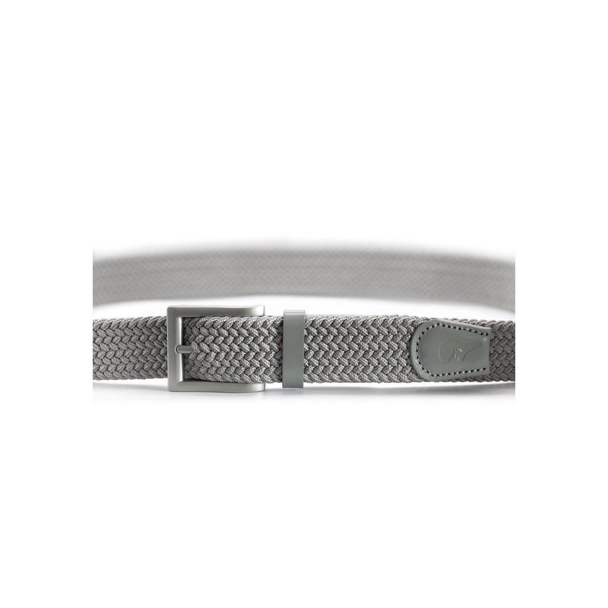 Recycled Elastic Woven Belt Plain Grey