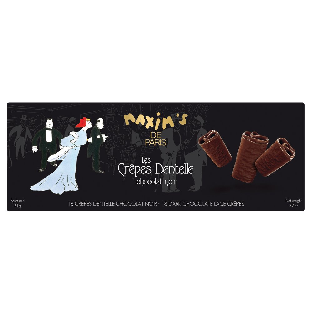 Doos met 18 crêpes van pure chocolade met kant - 90 g