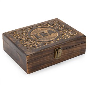 Wooden box for tea - (12 compartments) 30x23x10cm