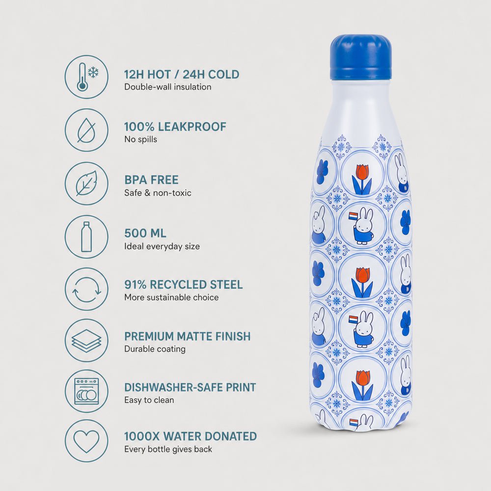 IZY Bottle 500ml x Miffy - Tiles