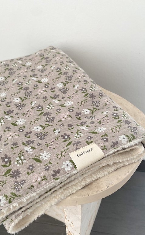 Baby økologisk plys tæppe Taupe