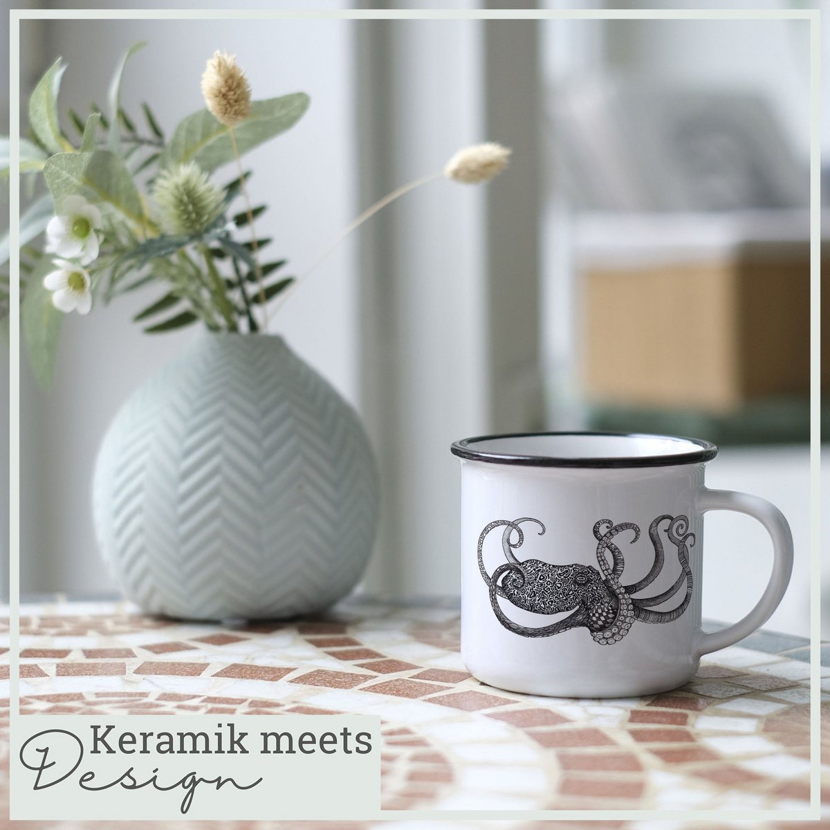 Ceramic cup - octopus