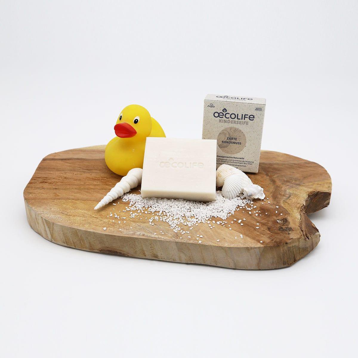 Feste Naturseife zarte Kokosnuss (Kinderseife)