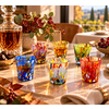 6 Bicchierini Liquore Classic in Vetro Soffiati e Lavorati a Mano con Murrine di Murano, linea “I Colori di Murano” 140 ml. Made in Italy