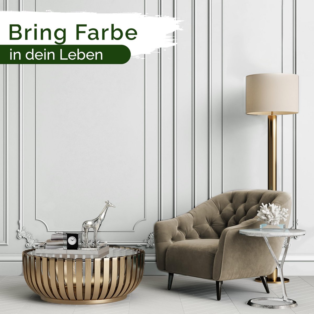 Veluxis® Wandfarbe Grau für den Innenraum - 2,5 Liter & Deckkraft-Klasse 1, Streifenfrei, tropfarm & Öko Farbe, VOC-frei - (Asian Noodles)