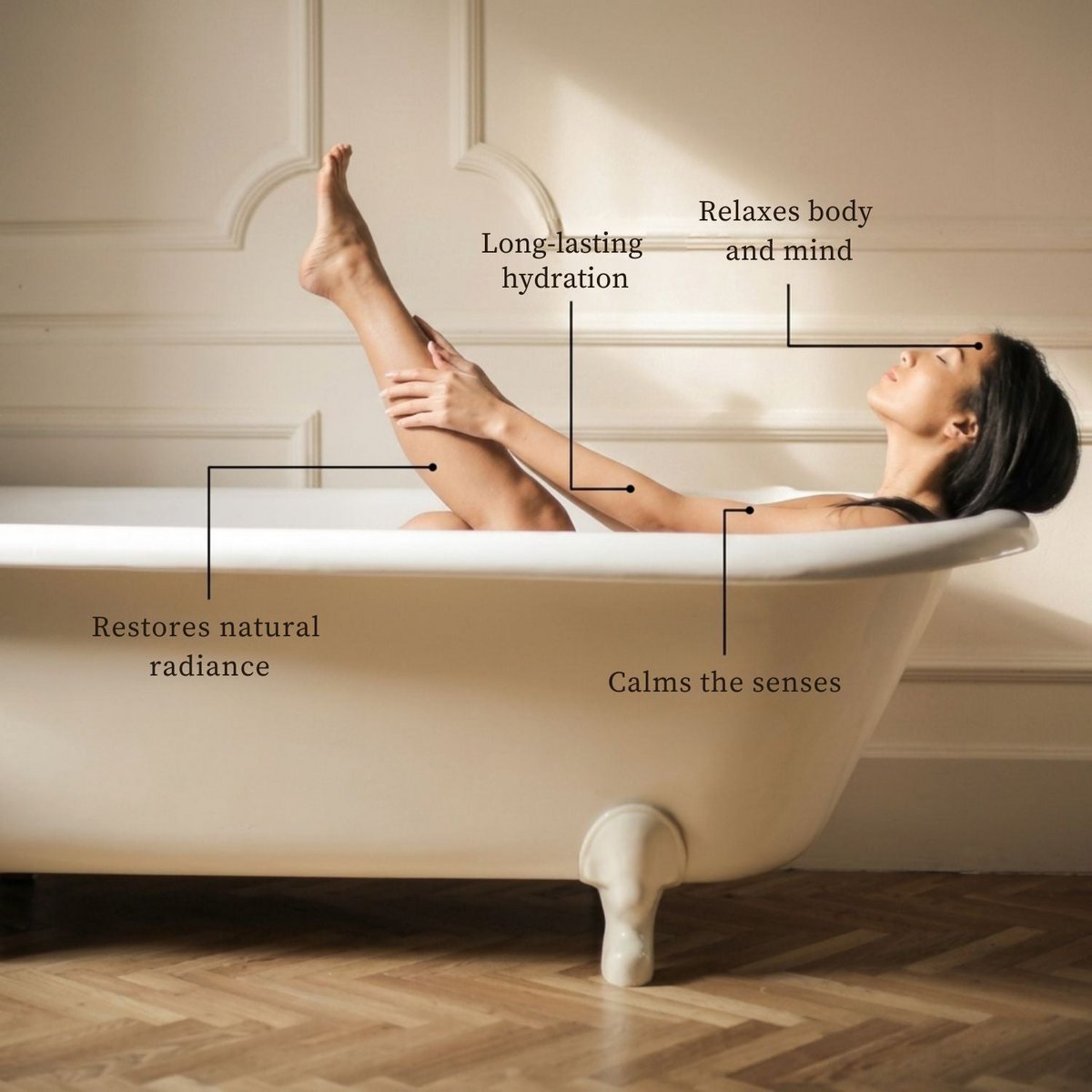 Mon Chemin® Luxus-Badeöl | Veliane | Blumig und elegant | Argan, Kamelie und Baobab