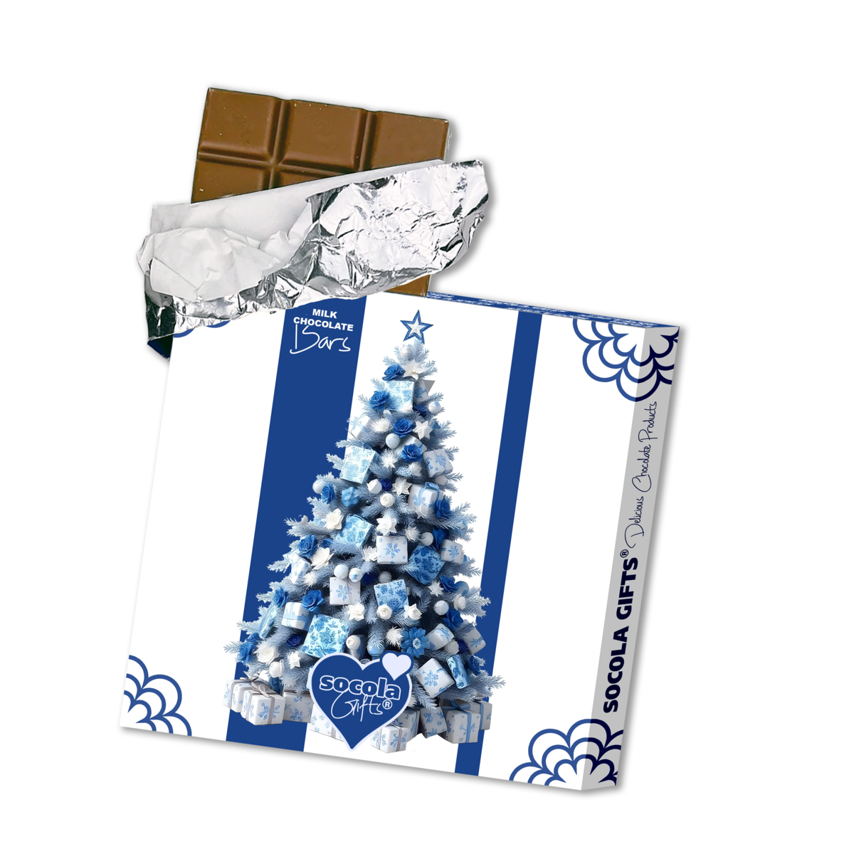 Socola chocolade 200 gram tabletten "KERSTBOOM" (10pcs) Xmas giftbox