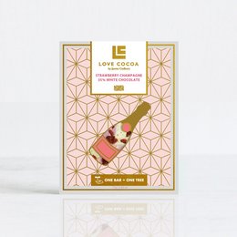 Champagne alla Fragola 35% Barretta di Cioccolato Bianco