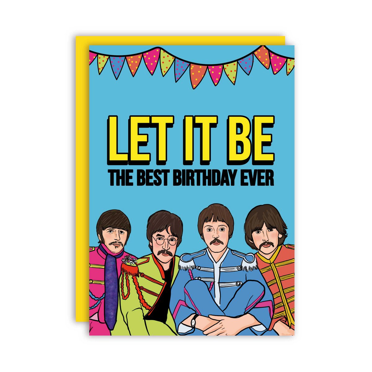 Laat het de beste verjaardag zijn van de Beatles-wenskaart