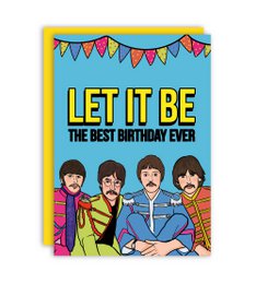 Laat het de beste verjaardag zijn van de Beatles-wenskaart