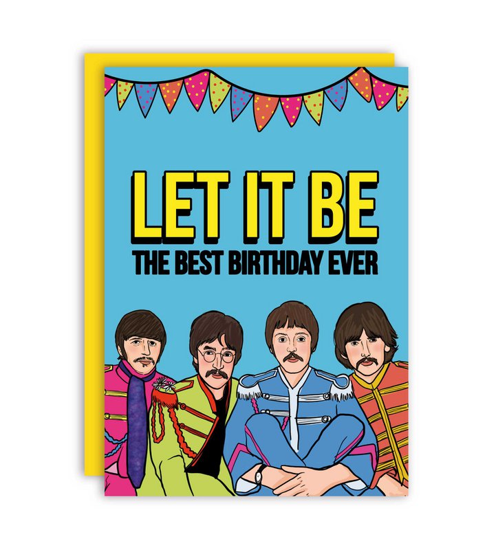 Laat het de beste verjaardag zijn van de Beatles-wenskaart