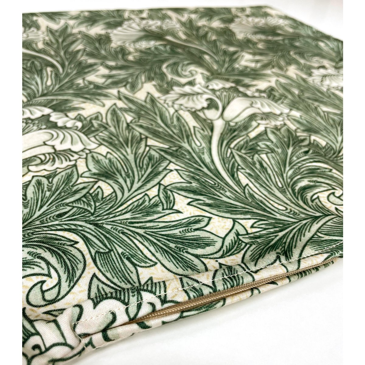 Vintage William Morris Green Tulip Throw Pillow Cover | WIM012