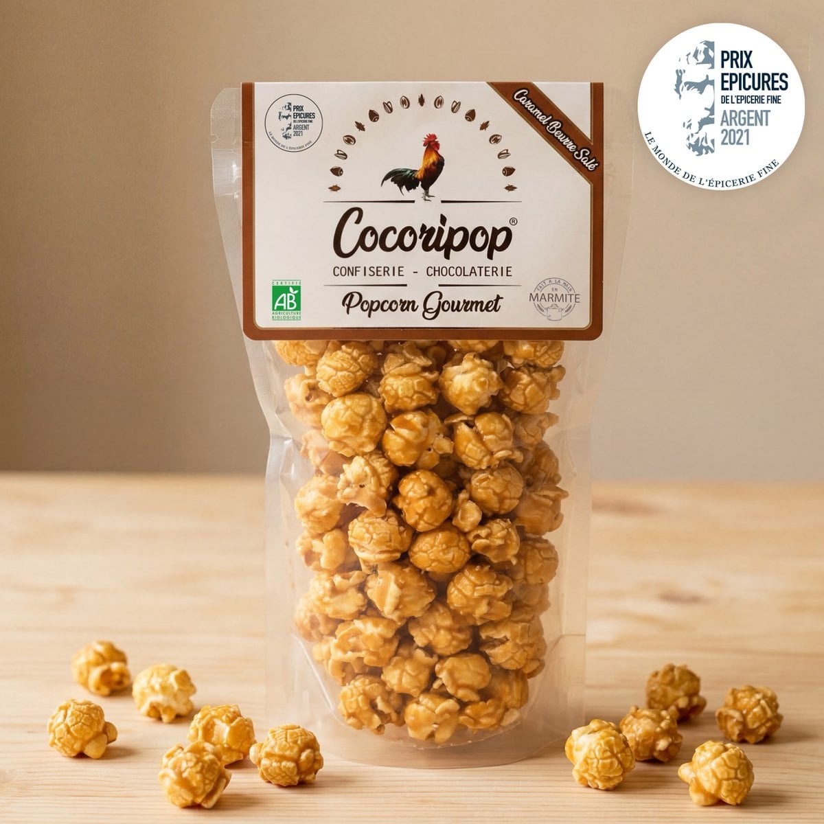 Gourmet salted butter caramel popcorn