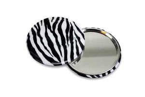 Zakspiegel Klein, Ø 60 mm Huid, Zebra