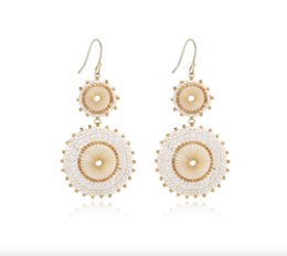 Ohrringe Miyuki duo White