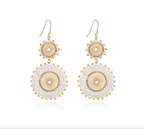 Oorbellen Miyuki duo White
