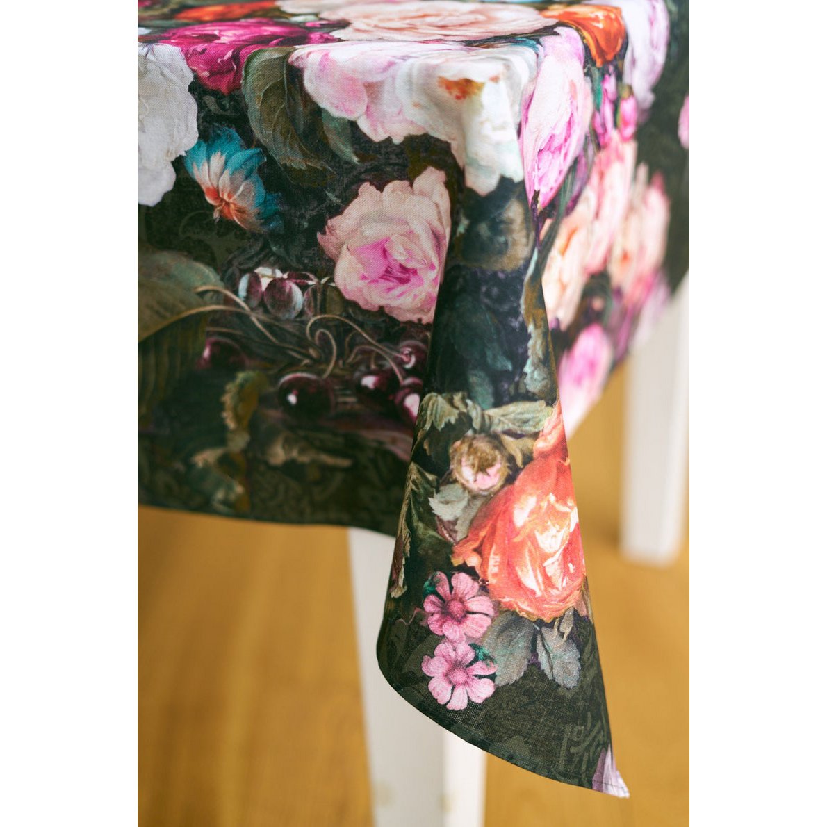 Rechteckige Tischdecke, 100% Baumwolle, gedruckt | Francine Black