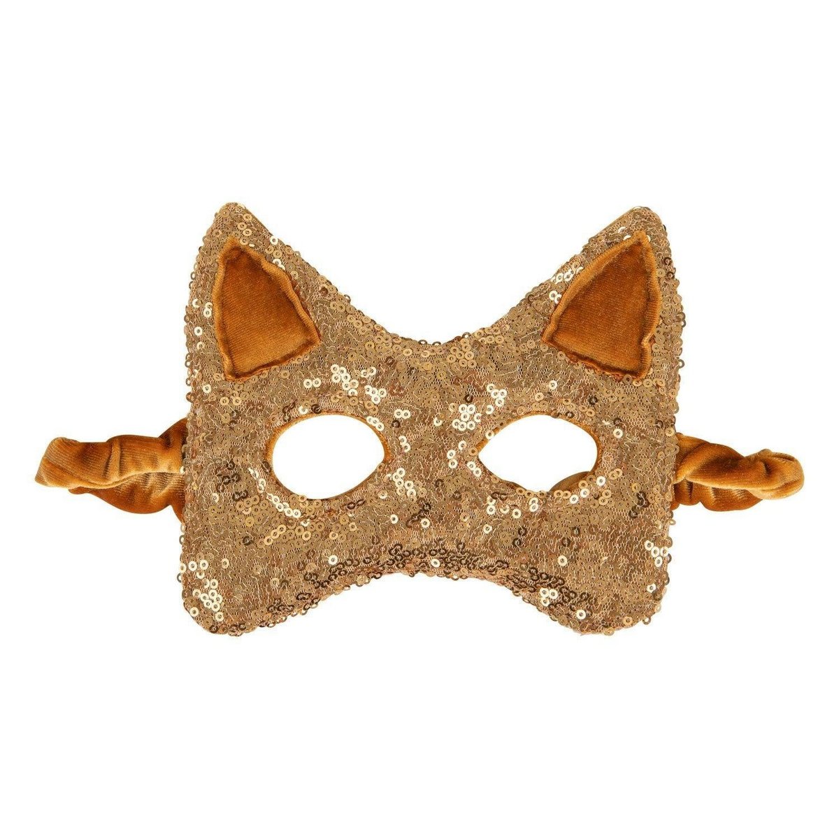 Máscara de gato "Lentejuelas Doradas"