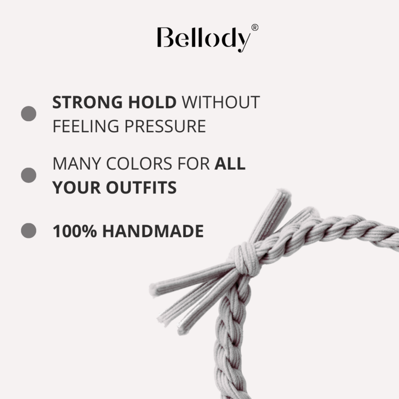Hårbånd Grå - Bellody®(4 stk.) - Stilfulde flettede hårbånd