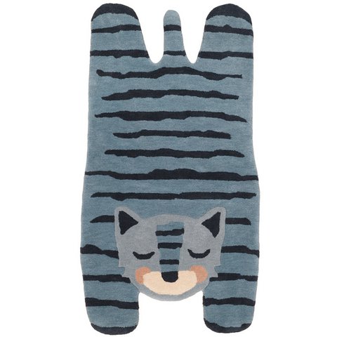 BLAUWE TIGGER tijger kindertapijt