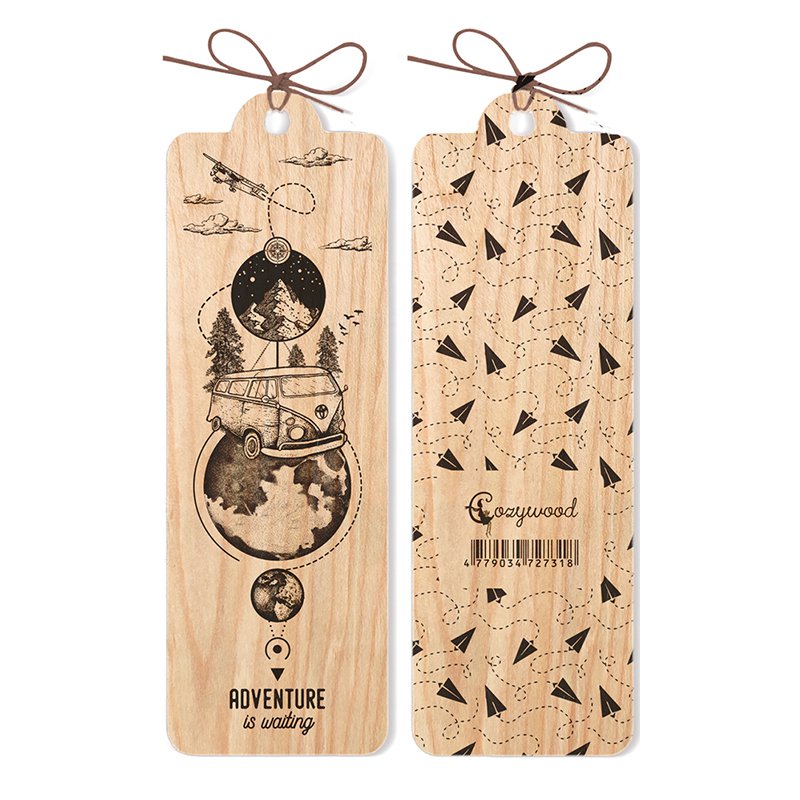 Adventure Wooden Bookmark