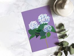 Carte postale florale - Hortensia