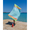 TOWEL TO GO NEON Recycled Cotton Beach Towel 180x100 cm | Sand Free | Green / Blue | with Gift Box