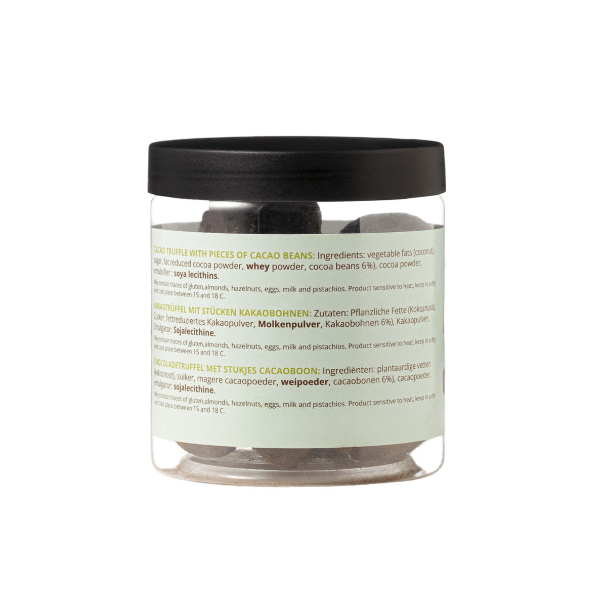 Cocoa Nibs Chocolate Truffles Gift Jar 130g | Crunchy Cocoa Chocolate