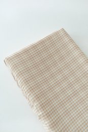 Coperchio di pad che cambia il pannolino Tisu, Beige Gingham