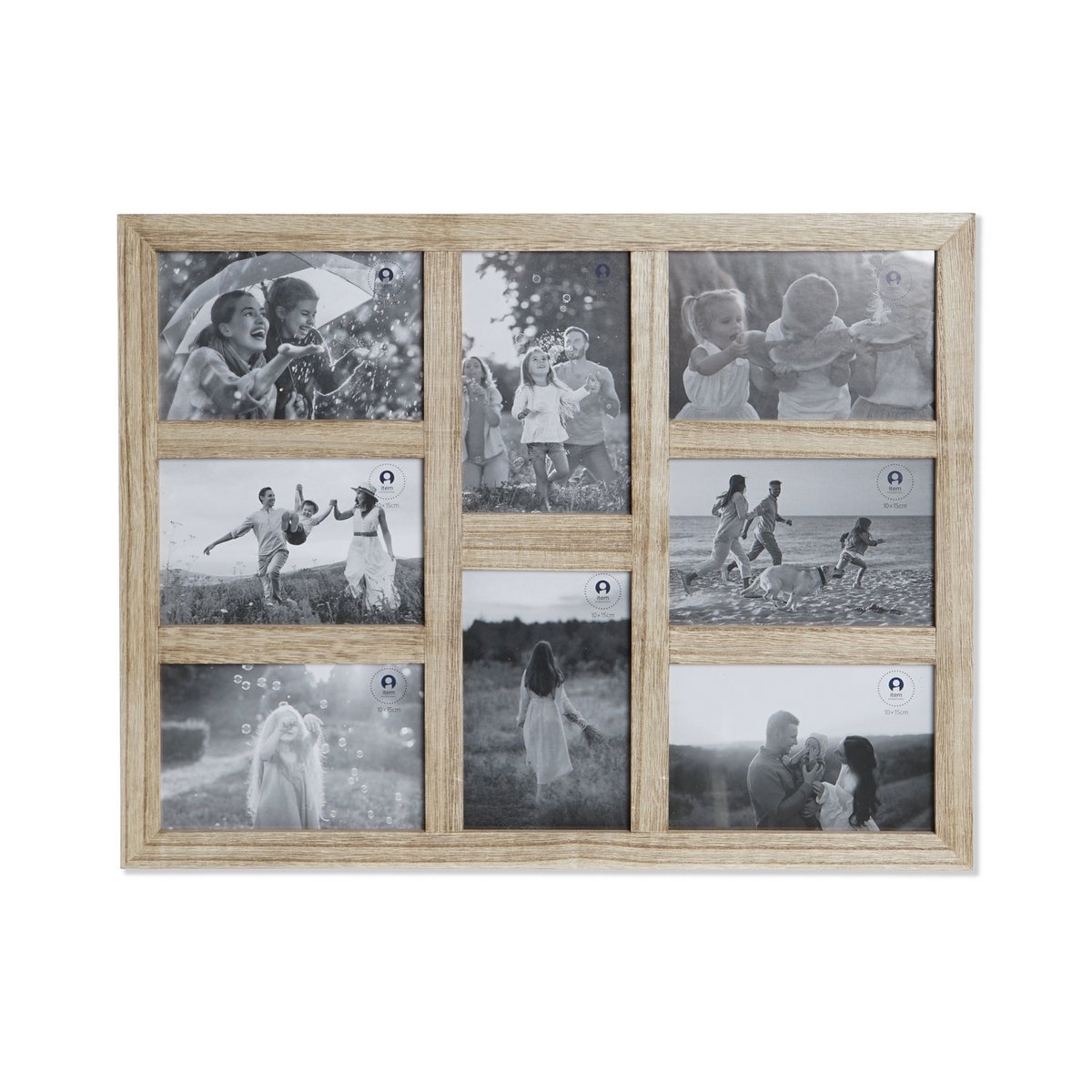 MULTI-PHOTO FRAME MDF GLASS 45X1,2X35 8 PHOTOS MF202383
